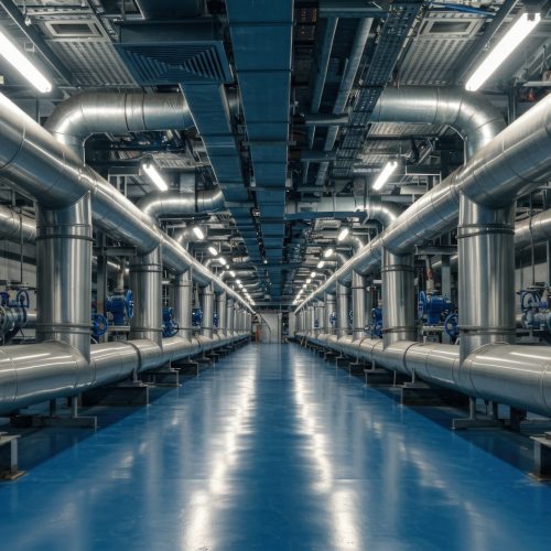 vecteezy industrial piping system with valves and blue floor 71529986 1 scaled